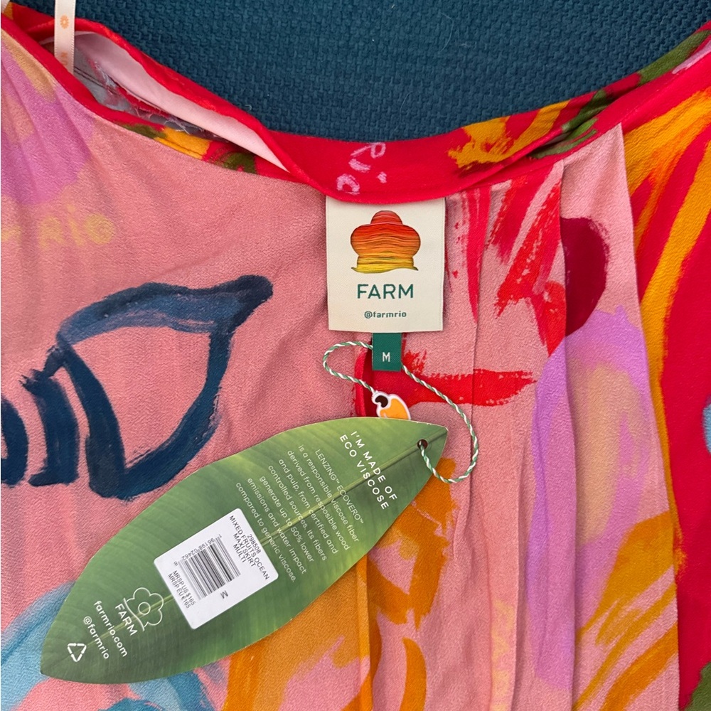 Farm Rio Mixed Fruits Ocean Maxi Skirt - Picture 3 of 4